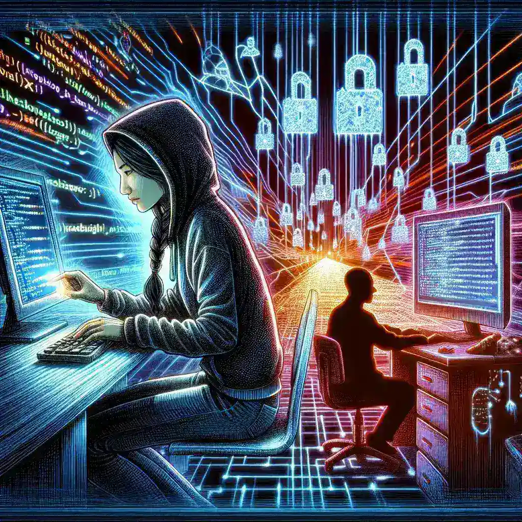 "Illustration depicting cross-site scripting (XSS) vulnerabilities with a hacker accessing a vulnerable web application, highlighting the risks and security measures related to XSS attacks."